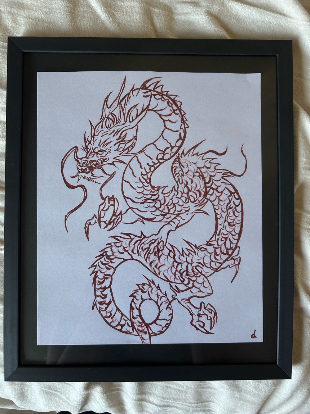 Framed Dragon Line art